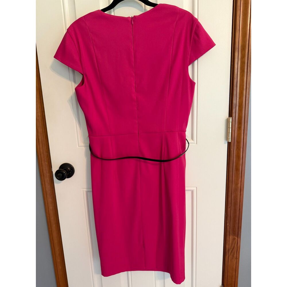 NWOT Dress Barn Pink with black belt size 14 - Picture 2 of 3